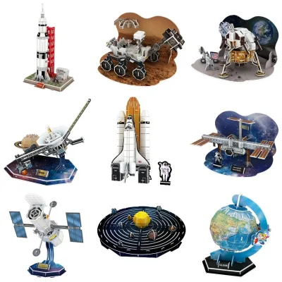 Factory Direct Sale Space Puzzle Custom Jigsaw Puzzles Saturn V Curiosity Rover Apollo Lunar Module Voyager