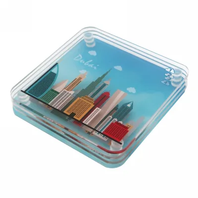 Unique Design Crafts Transparent Acrylic Drink Coasters