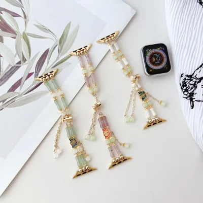 Jewelry Bamboo Wristband for apple Watch ultra 2 S9 S8 Special Straps 38mm 40mm 41mm for apple Watch Bands