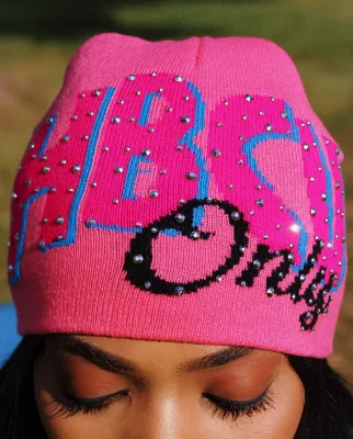 Fashion Cottonpatch Embroidered Rhinestone Crystal Knitted Cotton Beanie Hats With Custom Logo