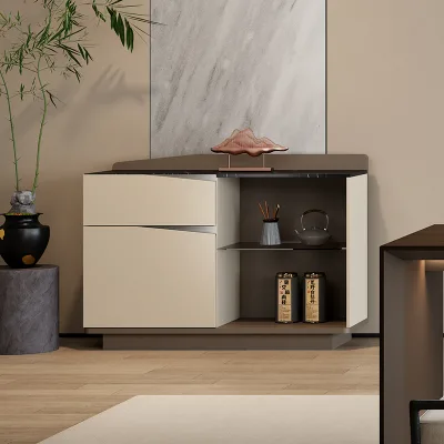 Modern Simple Style Modular Office Bookshelf Storage Cabinets Unique Design Lateral Shallow Depth MDF Filing Cabinet