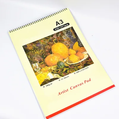 Bview Art Supply Artist A3 Oil Canvas Paper Canvas Pad for Acrylic Gouache Oil Painting