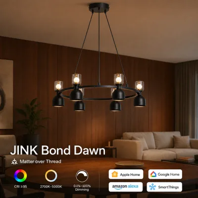 JINK Bond Dawn Matter over Thread Smart Indoor Ring Light 6-Light 8-Light 10-Light CRI95 Tunable White Dimmable