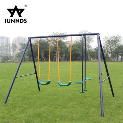 IUNNDS China Best Brand Child Outdoor Playground Equipment Garden Kids Reclining Swing Sets