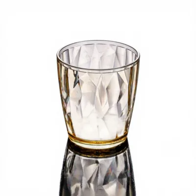 Colorful Acrylic Plastic Tumbler Unbreakable PC Water Cup Diamond Pattern Drinking Glass for Restaurant Bar Home