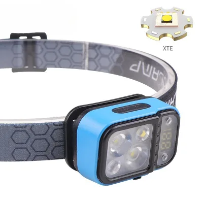 2024 Custom Wholesale  Outdoor Running Climbing Working Waterproof Sensor Headlamp Rechargeable Led Head Lamp