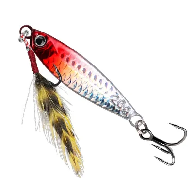 Wholesale Cast Iron Plate Falling Bait Lure Long-Distance Artificial Fish Scale Mandarin Bass Lure 6066 Reinforced Fishing Lures