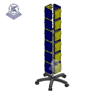 Retail Spinner Display Rack 24-Pocket Rotating Greeting Post Card Stand for Birthday Christmas Holiday Card Display