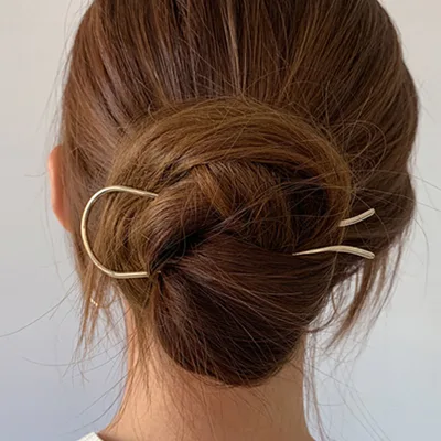 U-Shaped Hairpin Simple Metal Hairpins for Girls Fashion Women Hair Pins Bobby U-Shaped Pin Hairpin Simple Hair Sticks