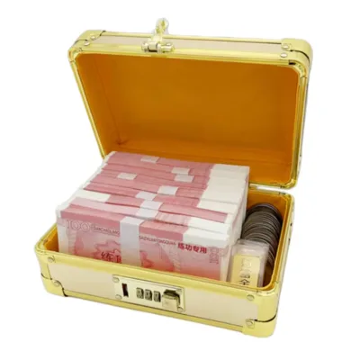 Golden Aluminum Password Box Locked Mini Toolbox Jewelry Case Cash Storage Box ODM OEM