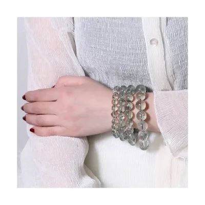 2026 Factory Price Wholesale Stunning Gemstone With Beads Garden Quartz Beaded Bracelet