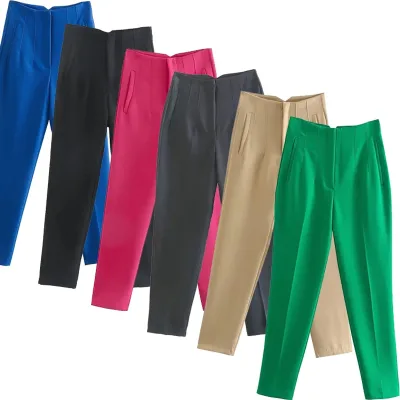2024 Spring New Hot Sale Multi-color High Waist Casual Pants Versatile and Capable Commuting Style