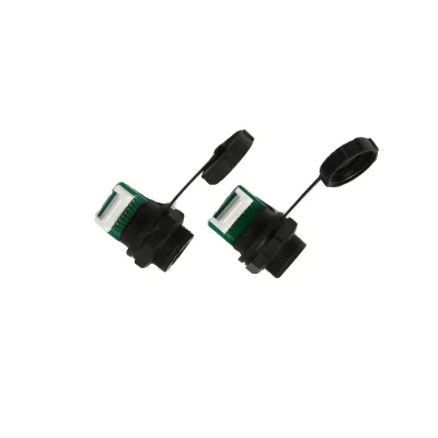 Customization IP67 Waterproof Outdoor RJ45 Ethernet Jack Panel Mount Screw Mating Connector 16P 3 Cores Socket JISJACK 2026