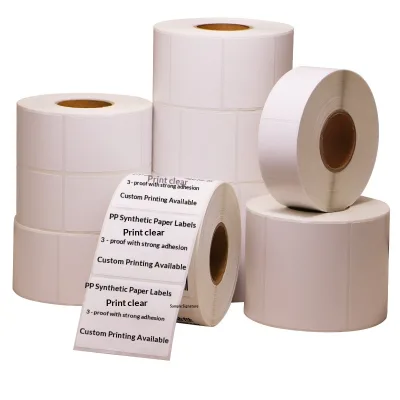 Waterproof Tear-Resistant Adhesive Labels Synthetic Paper Stickers