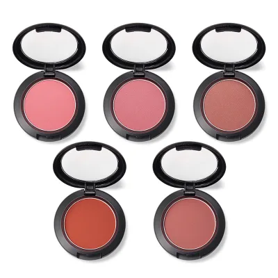 OEM Round Shape Single Face Blusher Vegan Makeup Blush With Your Logo