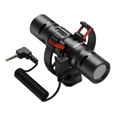Fast-moving Run-and-gun DSLR/mirrorless Videographers Microphones Mic 08PRO DUO Condenser Aluminum Alloy Plug Play Microphone