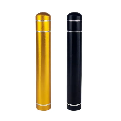 High Quality Portable Metal Aluminum Alloy Cigar Tubes Cigar Storage Tubes Sealed Tubes for Cigar Storage Bottle