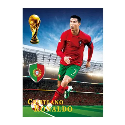 Waterproof Easily Install 2022 Sports Football Soccer Player Poster 3D Poster Lenticular Poster With Metal Frame