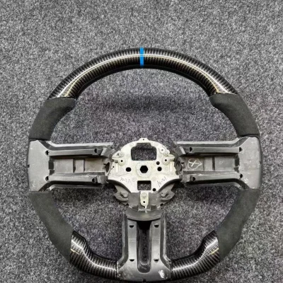 High Quality JIONX Carbon Fiber Sports Steering Wheel for Mustang 2010-2014 Paddle Shift Customized Color Plug Play