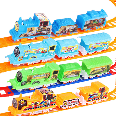 Other Variety Cartoon Diy Electric Assembled High-speed Car Tracks Rail Cars Toy Train