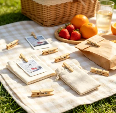 Bulk Supply Multifunctional Mini Wooden Photo Clips Natural Wood Clothespins OEM Custom Printing Logo for Craft Home Decor