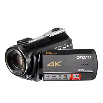ORDRO AC5 UHD 12X Optical Zoom 4K Resolution Built-in WiFi Professional Video Camera for Action Usa