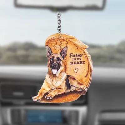 2022 New Cute Dog Hanging Ornament Love Moon Dog Car Hanging Ornament Dog Car Mirror Charm Pendant