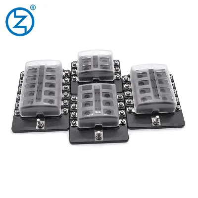 Waterproof LED Lighted 4 6 8 10 12 Ways ATA ATC LED Light Automobile Screw Terminal Blade Fuse Box Auto Blade Fuse Holder