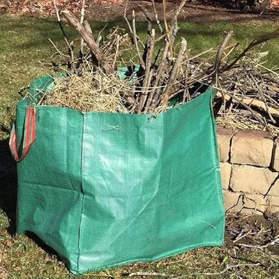 Durable Woven Fabric Garden Waste Leaf Bags With Handles for Gardening