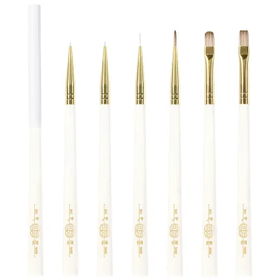 Baowang Luxury Classical White Jade Series Professional Manicurist Set High Acrylic Nail Art Brush UV Gel Nail Polish Nylon