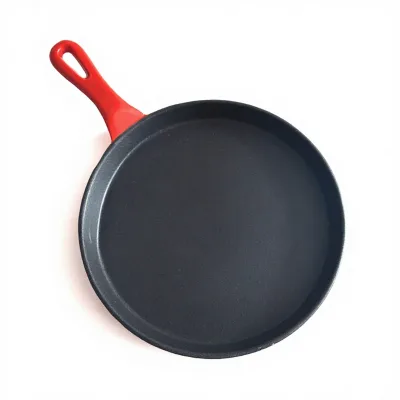 Enamel Cast Iron Fry Pan Tawa Pan Pancake Round Griddle Crepe Pan