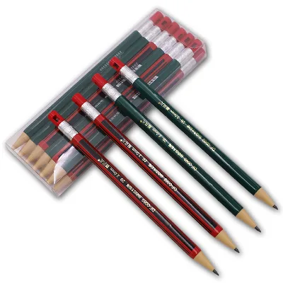 Best Selling Automatic Wood-like Mechanical Pencil Red and Green 2mm Mechanical Pencil for Drafting Drawing