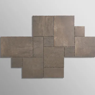 Klingsor Brown Vintage Luxury French Pattern Castle Porcelain Tiles Wave Edge Tile for Flooring