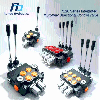 Runde P120 Manually Operated Hydraulic Multi-way Flow Control Directional Control Valve with 120 Gpm and 250 bar Pressure