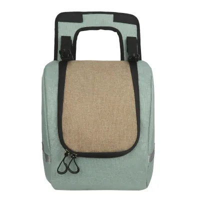 Customized Polyester Zipper Waterproof Softback Unisex Pannier Saddle Bag Double Bike Storage Lunch Cooler Box 20-36L
