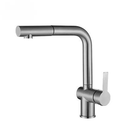 Brushed Faucets Modern Tap Pull out kitchen faucet