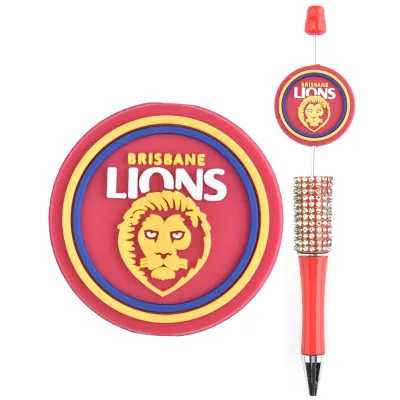 High Quality Australia Football Team Focal Charms Brisbane Lions Pen Charms Silicone Focal Beads