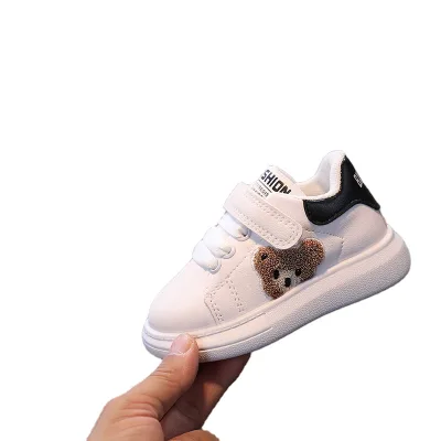 Shoes Kids for Children School Shoes Child Cute Plush Bear Girls Small White Shoes Boys Casual Sneakers