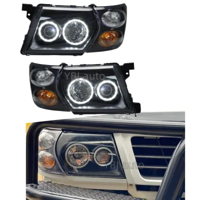 YBJ Car Accessory New DRL Corner Lamp for NISSAN Patrol GU Y61 MK5 1998-2003 Wagon SUV Angel Eyes Headlight