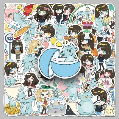 50 Sheets Hot-Selling Nautical Style Minimalist Hand-Drawn Cartoon Retro Stickers for Notebook Journal Tablet Decoration