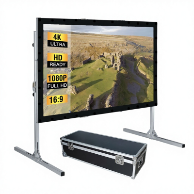 180 Inch 16:9 High Quality Portable Front Projector Screen White Soft Foldable 4K HD Outdoor Movie Theater