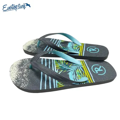 Men's Palm Leaf Gradient Flip Flops Summer Beach Sandals for Pool, Travel & Daily Wear