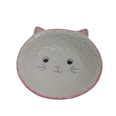 Cat Ceramic Cat Bowl Pet Cat Ears , Kitty Shape Candy Bowl Gift & Craft
