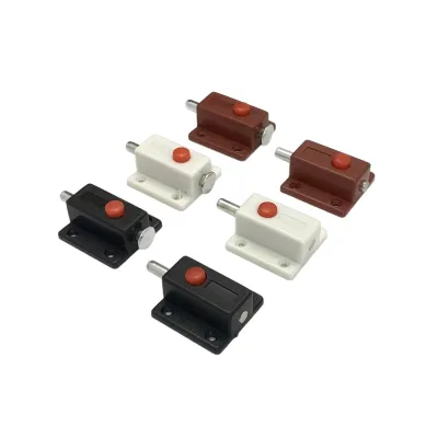Plastic Automatic Button Latch Cover Cabinet Door Spring Latch Modern Simplicity Furniture Hardware Accessories Fitting