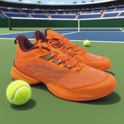 Professional Tennis Shoes with TPU-fused Mesh Upperfor Outdoor Training Breathable Wear-Resisting Tennis Shoes for Clay Court