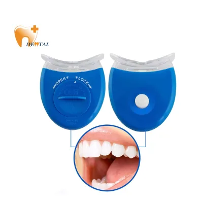 High Quality Plastic Portable Battery Powered Dental Bleaching LED Cool Blue Light Teeth Whitening Lamp Tongue Cleaners