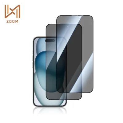 2.5D 9H Ultra-Thin Full Coverage Silk Print Privacy Tempered Glass Screen Protection Anti-spy Protective Film for 16 15