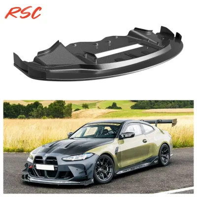 Vulcan Alpha Style Dry Carbon Fiber Front Splitter for BMW G80 M3 G82 M4 High Downforce Track Racing Splitter