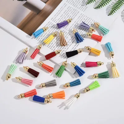 Korean Velvet Tassel Cufflinks Jewelry Accessories Deer Leather Small Tassels Four Seasons Japan and Korean Style Source Factory