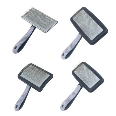 Plastic Grooming Brush for Long-Haired Bichon Frise Style -Beaded Pins & Fine Needles Hair Removal Comb